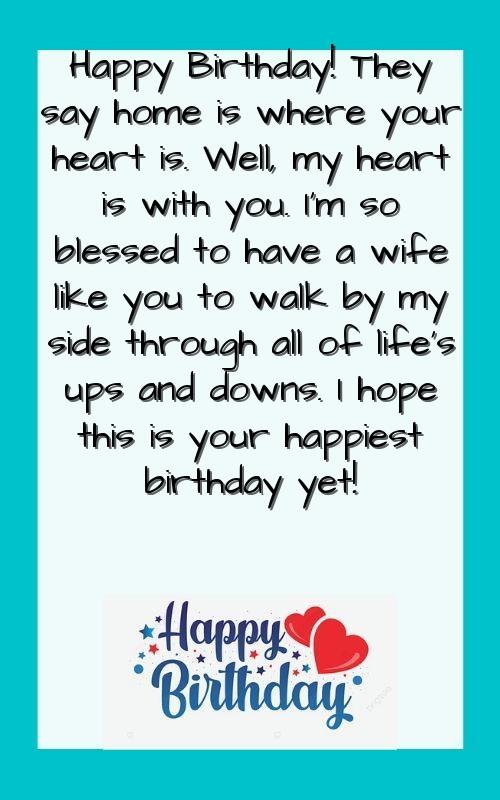 birthday wishes for wife lines